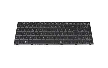 Keyboard DE (german) black/black with backlight original suitable for Schenker Key 17 E22