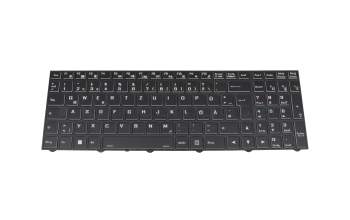 Keyboard DE (german) black/white/black matte with backlight original suitable for SHS Computer Nomad Gaming NP50RNJS (i9-13900H)