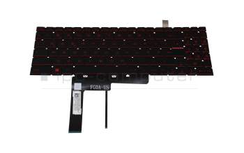 Keyboard DE (german) black with backlight (Backlight red) original suitable for MSI Bravo 15 B5DD (MS-158K)