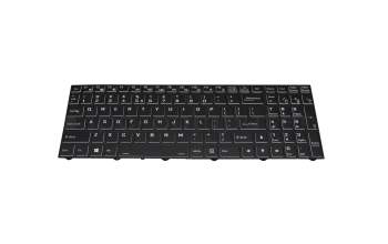 Keyboard US (english) black/black with backlight original suitable for Schenker Compact 17-M19 (PB71D)