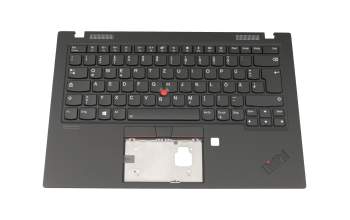 Keyboard incl. topcase DE (german) black/black with backlight and mouse-stick original suitable for Lenovo ThinkPad X1 Carbon 7th Gen (20QD/20QE)