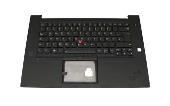 Keyboard incl. topcase DE (german) black/black with backlight and mouse-stick original suitable for Lenovo ThinkPad X1 Extreme Gen 2 (20QV/20QW)