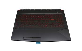 Keyboard incl. topcase DE (german) black/black with backlight original suitable for MSI GL63 8SC/8RB/8RCS (MS-16P8)