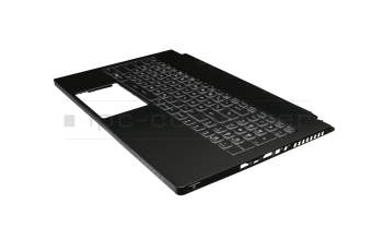 Keyboard incl. topcase DE (german) black/black with backlight original suitable for MSI WS63 8SL/8SK (MS-16K7)