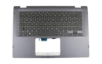 Keyboard incl. topcase DE (german) black/blue with backlight original suitable for Asus VivoBook Flip 14 TP412FA