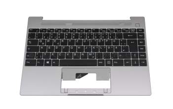 Keyboard incl. topcase DE (german) black/grey original suitable for Emdoor NS14AP