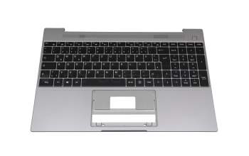 Keyboard incl. topcase DE (german) black/grey original suitable for Emdoor NS15AP