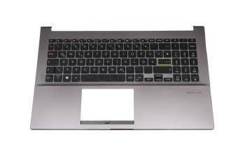 Keyboard incl. topcase DE (german) black/grey with backlight original suitable for Asus VivoBook 15 X521FL