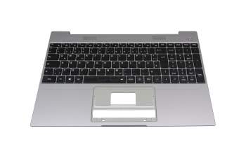 Keyboard incl. topcase DE (german) black/grey with backlight original suitable for Emdoor NS15AD