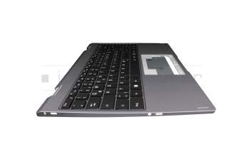 Keyboard incl. topcase DE (german) black/grey with backlight original suitable for Medion Akoya S14405/S14406 (YM14CM)