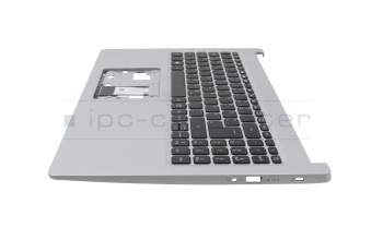 Keyboard incl. topcase DE (german) black/silver original suitable for Acer Aspire 5 (A515-55)