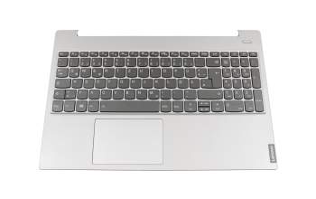 Keyboard incl. topcase DE (german) dark grey/grey with backlight original suitable for Lenovo IdeaPad S340-15IIL (81WL)