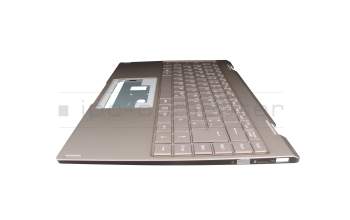 Keyboard incl. topcase DE (german) gold/gold original suitable for Medion Akoya E4271 (YM14G)