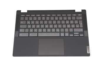 Keyboard incl. topcase DE (german) grey/gold original suitable for Lenovo IdeaPad Flex 5 CB-13IML05 (82B8)