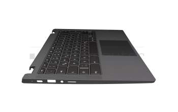 Keyboard incl. topcase DE (german) grey/gold original suitable for Lenovo IdeaPad Flex 5 CB-13IML05 (82B8)