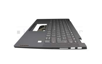 Keyboard incl. topcase DE (german) grey/grey (Fingerprint) original suitable for Lenovo IdeaPad Flex 5-14ARE05 (81X2)