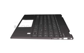 Keyboard incl. topcase DE (german) grey/grey with backlight original suitable for HP Envy x360 13-ar0700