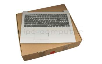 Keyboard incl. topcase DE (german) grey/silver (Fingerprint) original suitable for Lenovo IdeaPad 320-15IKBRN (81BG/81BT)