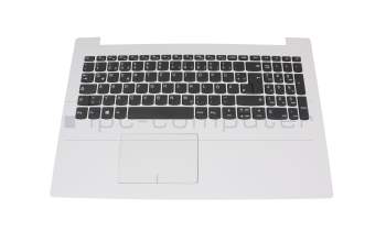 Keyboard incl. topcase DE (german) grey/white original suitable for Lenovo IdeaPad 330-15IKB Touch (81DH)