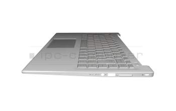 Keyboard incl. topcase DE (german) silver/silver original suitable for Medion Akoya S6445 (M15WUN)