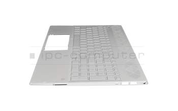 Keyboard incl. topcase DE (german) silver/silver with backlight (UMA graphics) original suitable for HP Pavilion 15-cs0700