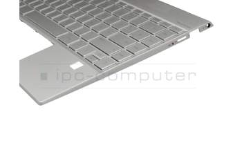 Keyboard incl. topcase DE (german) silver/silver with backlight original suitable for HP Envy 13-aq0600