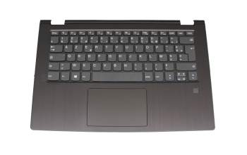 Keyboard incl. topcase FR (french) grey/grey original suitable for Lenovo Yoga 530-14ARR (81H9)