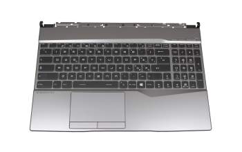 Keyboard incl. topcase IT (italian) black/grey with backlight original suitable for MSI Alpha 15 A4DE/A4DEK/A4DFR (MS-16UK)