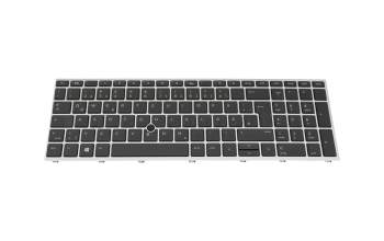 L00741-041 original HP keyboard DE (german) black/silver with backlight and mouse-stick (with Pointing-Stick)