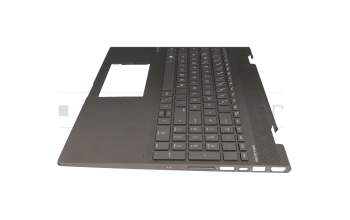 L20748-041 original HP keyboard incl. topcase DE (german) black/black with backlight