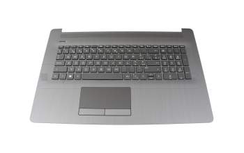 L22750-BG1 original HP keyboard incl. topcase SF (swiss-french) black/black (with TP/DVD, “black brushed” surface texture)