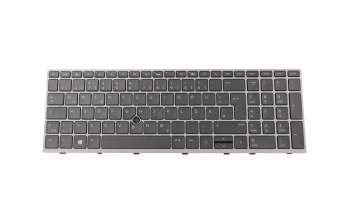 L32575-041 original HP keyboard DE (german) black/grey with backlight and mouse-stick (SureView)