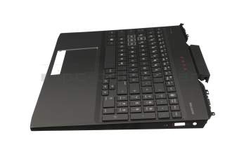 L33166-041 original HP keyboard incl. topcase DE (german) black/black with backlight