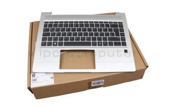 L38138-041 original HP keyboard incl. topcase DE (german) black/silver with backlight