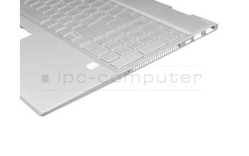 L54310-041 original HP keyboard incl. topcase DE (german) silver/silver with backlight (DIS)