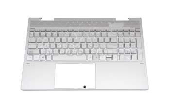 L97270-041 original HP keyboard incl. topcase DE (german) silver/silver with backlight (UMA)