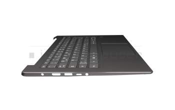 LCM17J66D0J686 original Chicony keyboard incl. topcase DE (german) grey/grey with backlight (fingerprint)