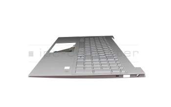 M08910-041 original HP keyboard incl. topcase DE (german) silver/silver with backlight