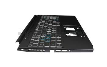 NKI15131GE original Acer keyboard incl. topcase DE (german) black/black with backlight (Connection cable 16mm)