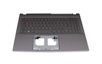 NKI151320E original Acer keyboard incl. topcase DE (german) grey/grey with backlight