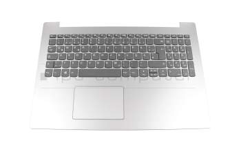 NSK-BY1SN 0G original Lenovo keyboard incl. topcase DE (german) grey/silver