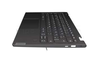 PD4SB original Lenovo keyboard incl. topcase DE (german) grey/grey with backlight