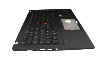 PK131L51B11 original Lenovo keyboard incl. topcase DE (german) black/black with backlight and mouse-stick