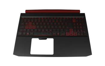 PK132K11A11 original Acer keyboard incl. topcase DE (german) black/black/red with backlight