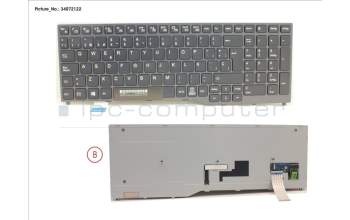 Fujitsu S26391-F2253-L230 KEYBOARD BLACK W/O TS SPAIN