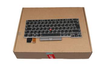 SN20V43555AB original Lenovo keyboard DE (german) black/silver with backlight and mouse-stick