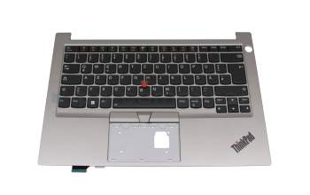 SN20W68660 original Lenovo keyboard incl. topcase DE (german) black/silver with backlight and mouse-stick