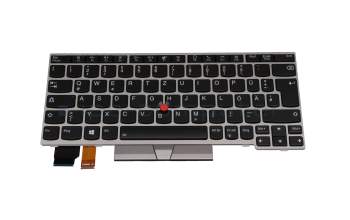 SN7394BL1 original Lenovo keyboard DE (german) black/silver with backlight and mouse-stick