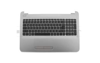 V151802AK3 original Sunrex keyboard incl. topcase DE (german) black/silver with gray keyboard lettering