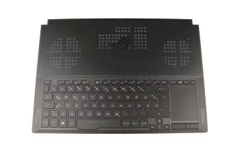 V161162BK1 GR original Sunrex keyboard incl. topcase DE (german) black/black with backlight